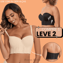 Sutiã Corset Modelador – Elegância e Sustentação [COMPRE 1 LEVE 2] + Alças Removíveis Grátis